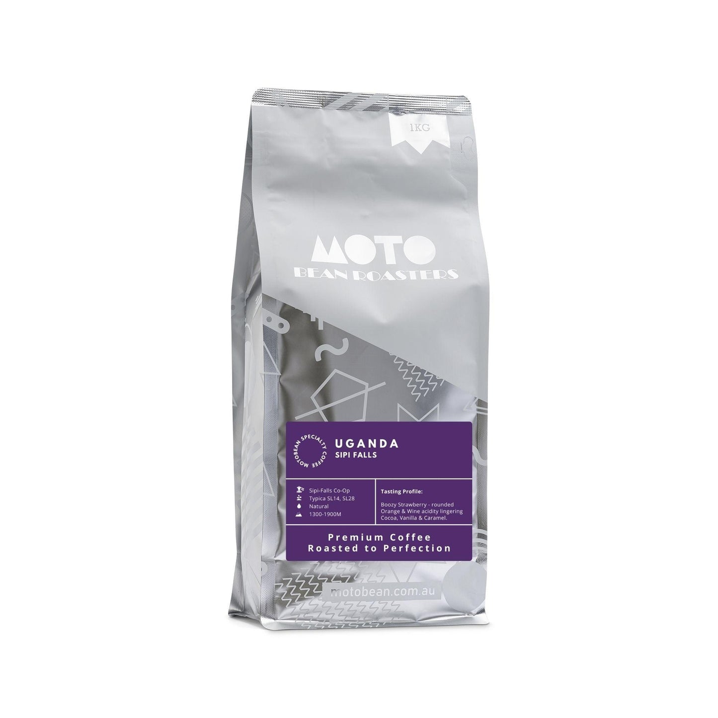 Motobean Speciality Roasters Uganda Sipi Falls Anaerobic Premium Organic Single Origin Espresso Coffee Beans 1kg Espresso Roast.