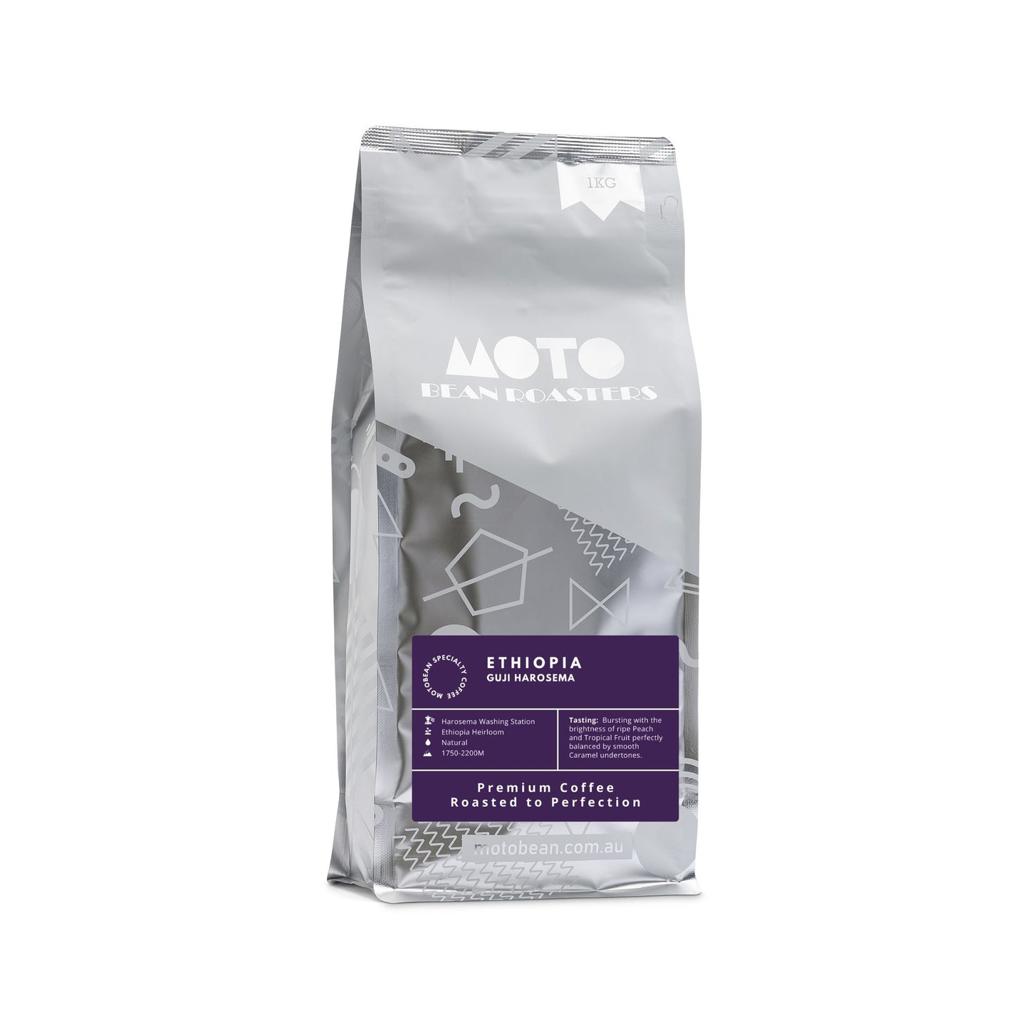 Motobean Coffee Roasters Ethiopia Guji Harosema Specialty Coffee Beans Roasted for Filter 1kg.