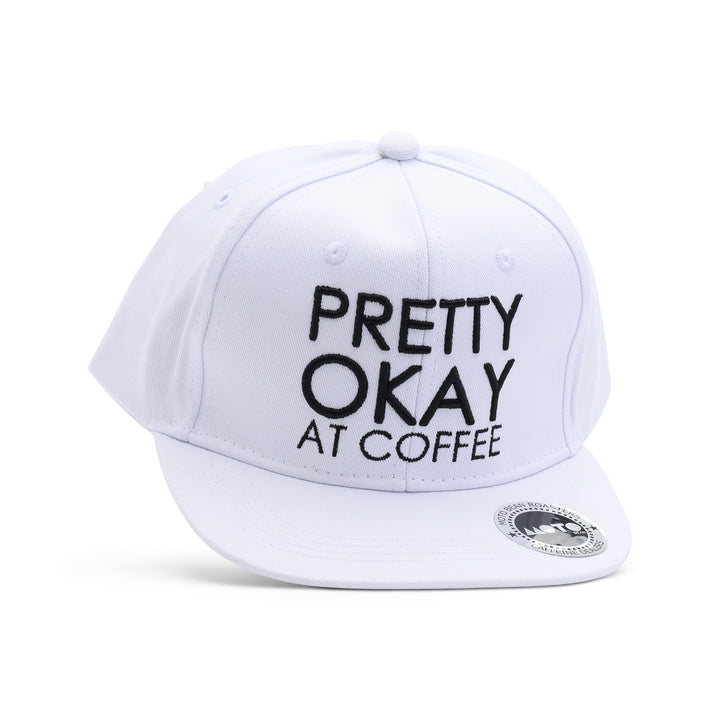 Cap - PRETTY OKAY AT COFFEE SnapBack (White/Black)