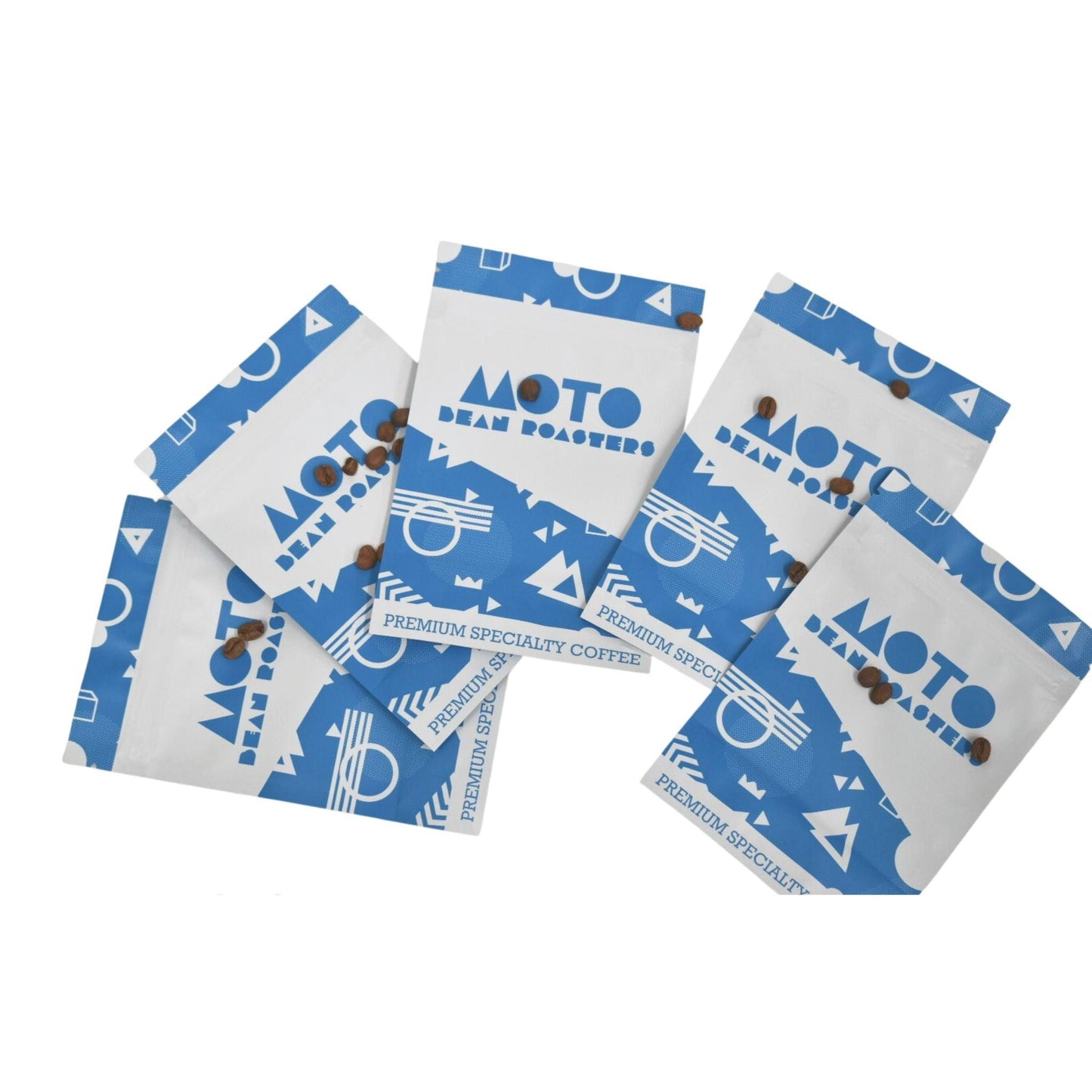 Bed and Breakfast Coffee packs packed in stylish, branded packaging from Moto Bean Roasted.
