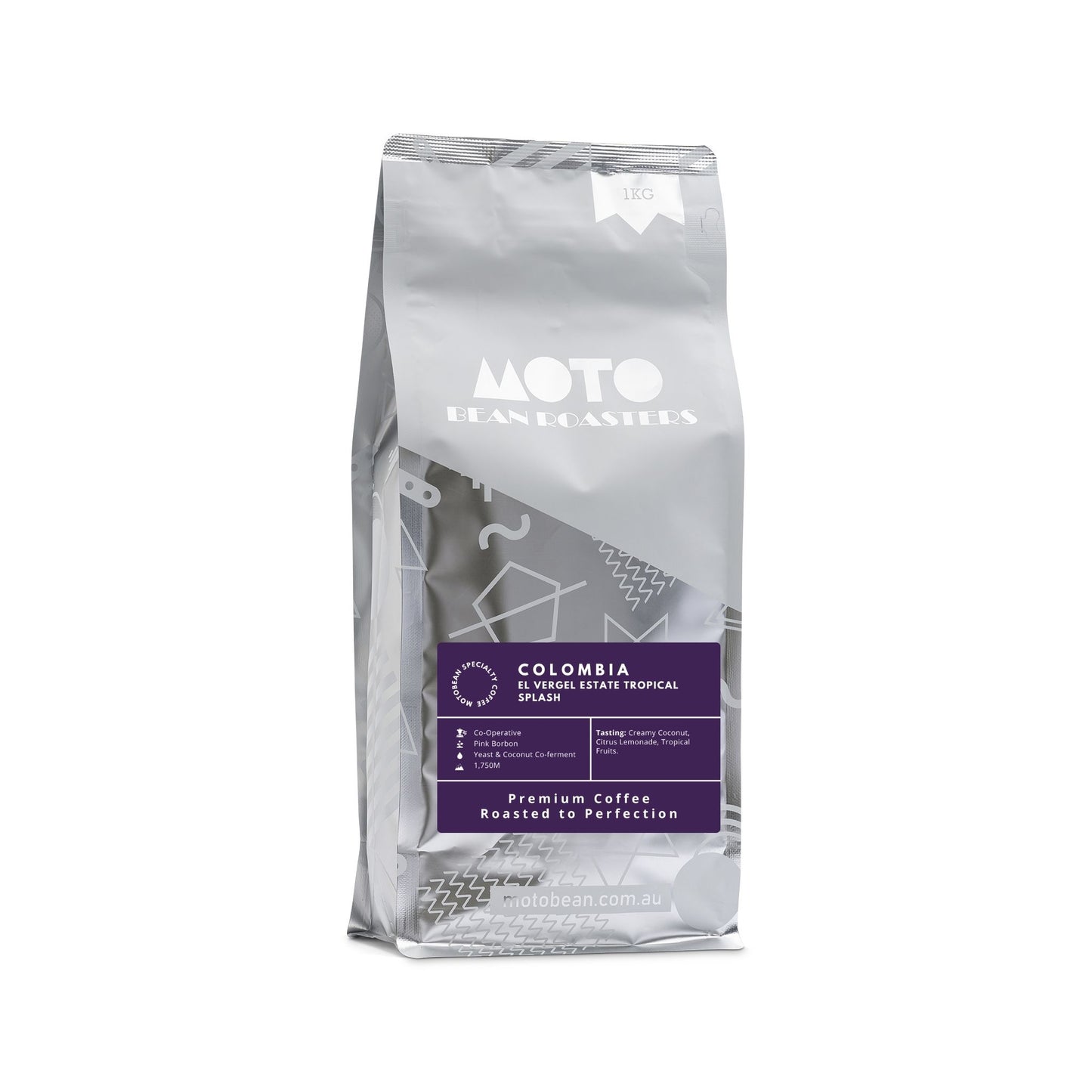 Colombia El Vergel Estate Tropical Splash coffee fermentation 1kg.  Roasted by Motobean Specialty Coffee Roasters Melbourne.