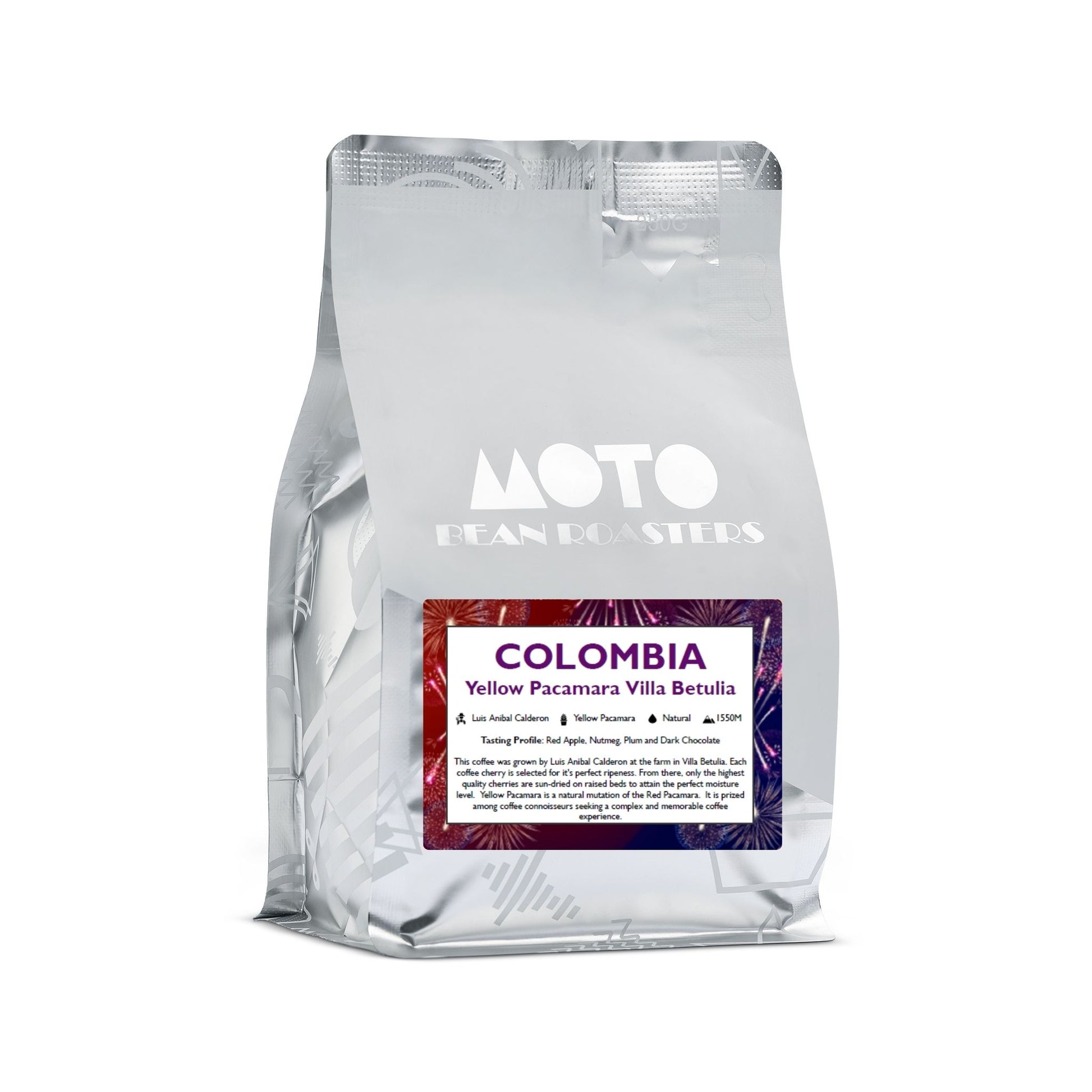 Motobean Speciality Roasters Colombia Yellow PacamaraVilla Betulia Premium Coffee Beans Roasted for Filter 250g