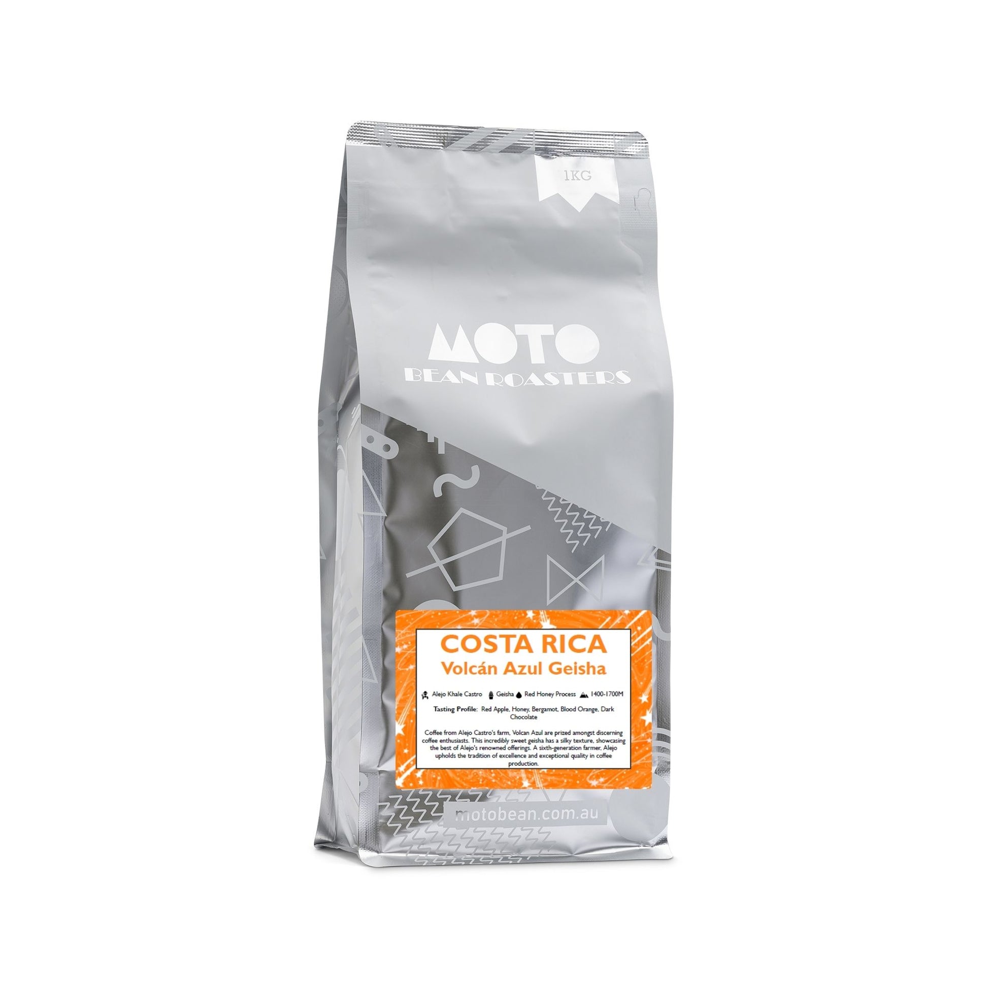 Motobean Speciality Roasters Costa Rica Volcán Azul Red Honey Premium Geisha Coffee Beans 1kg