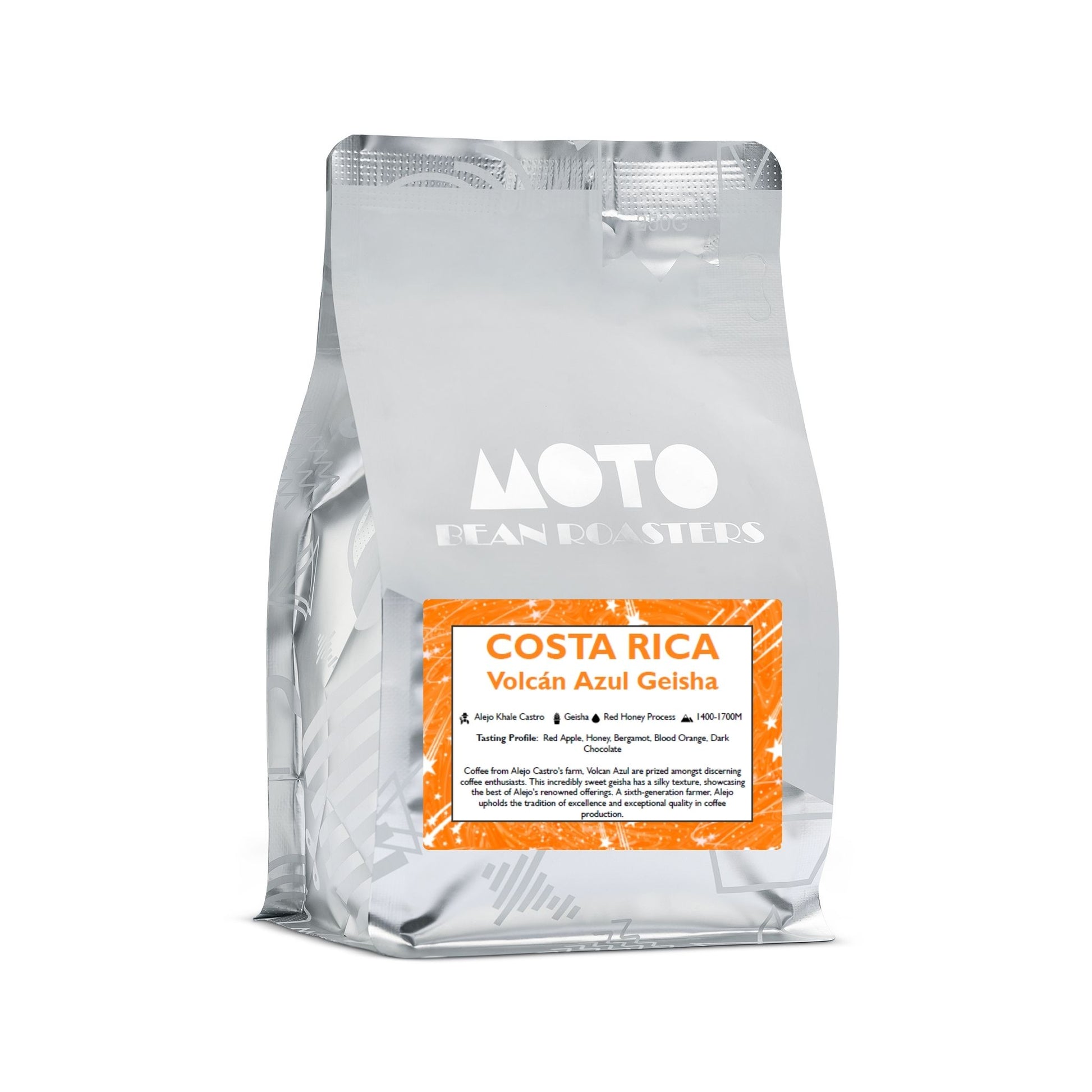 Motobean Speciality Roasters Costa Rica Volcán Azul Red Honey Premium Geisha Coffee Beans 250g