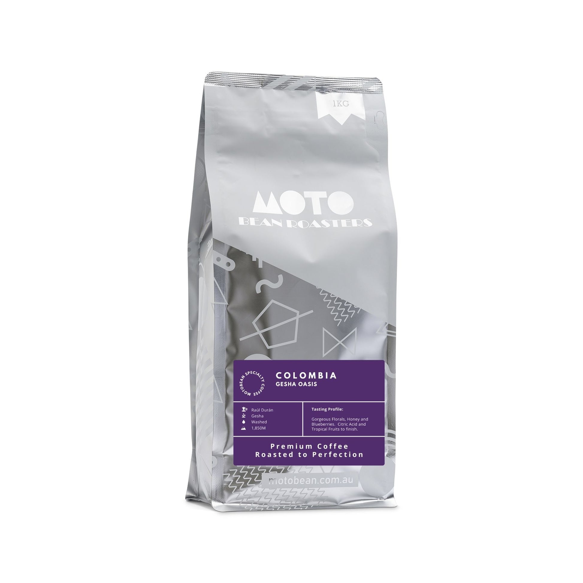 Motobean Specialty Coffee Roasters Colombia Gesha Oasis Premium Coffee Beans Roasted for Filter 1kg