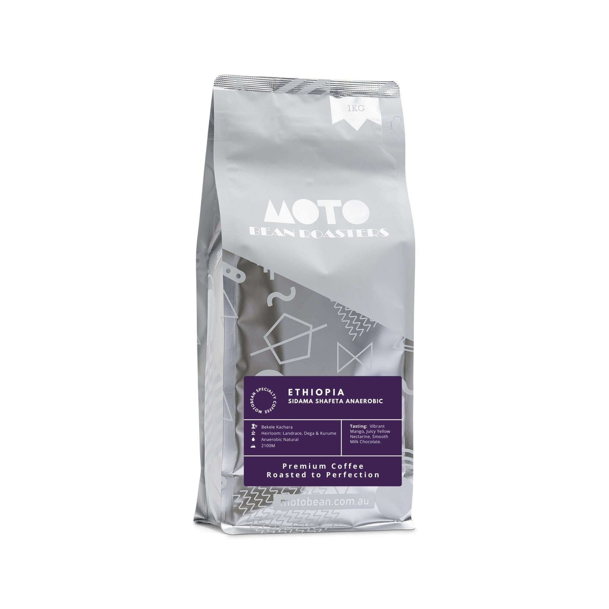Ethiopia Sidama Shafeta Anaerobic Specialty Filter Coffee Motobean Coffee Roasters Premium Coffee.  1kg.