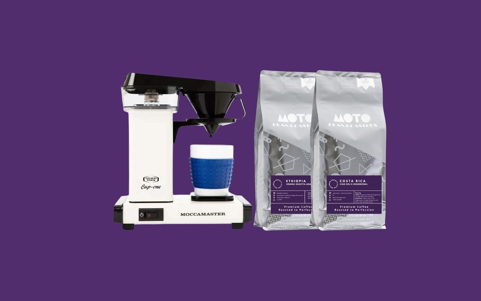 Motobean Coffee Roasters Massive Prize Giveaway: You Fuel Your Morning, We’ll Fuel The Rest.
1st Monthly Prize Draw 1 lucky winner will receive a MOCCAMASTER CUP-ONE with 2kg of your choice of Motobean Single Origin Filter Coffee.  Drawn 30 April 2026.  T&Cs Apply.