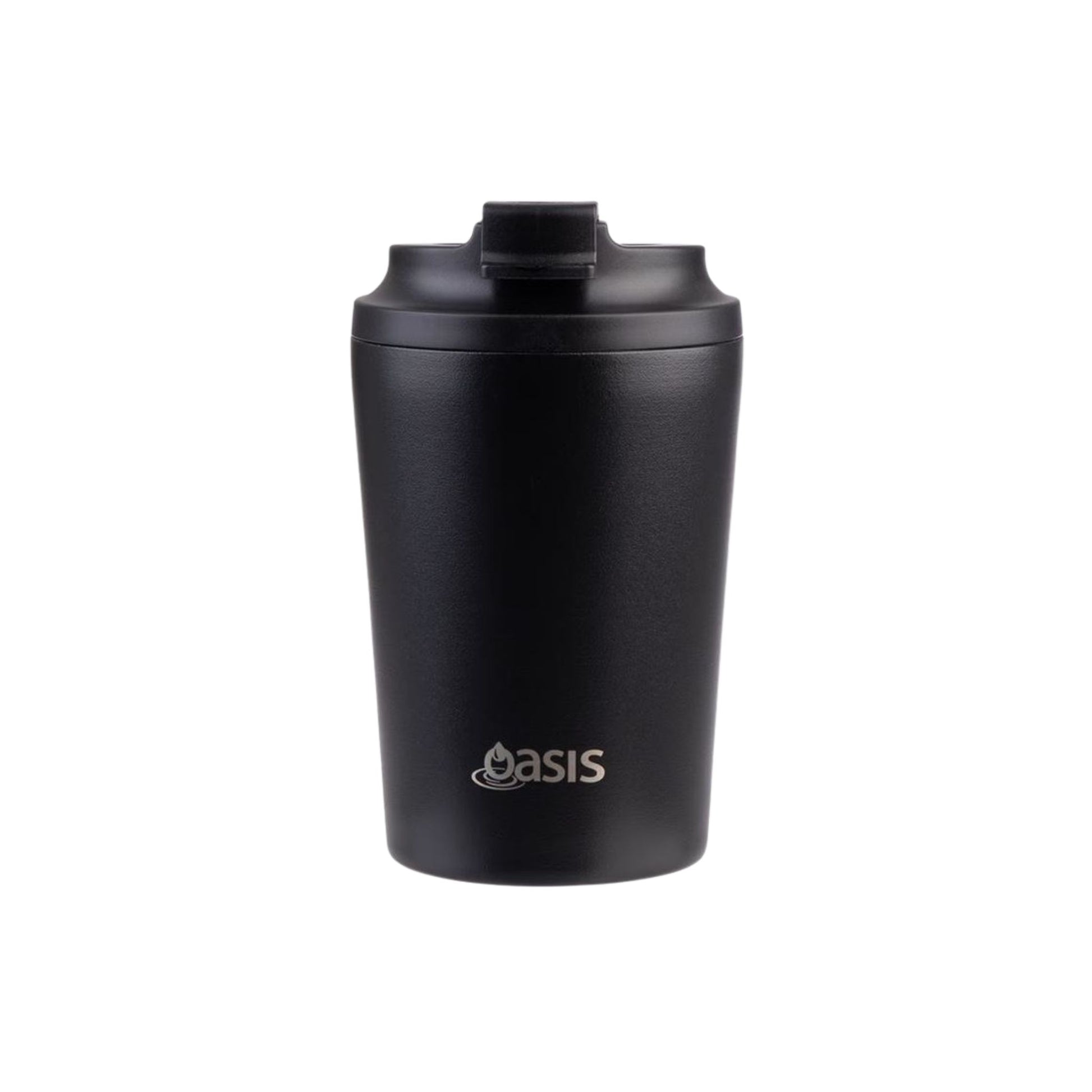 Oasis Ceramic Lined Coffee Cup Double Wall 235ml Black