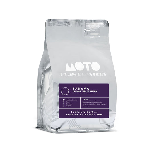 Panama Geisha Coffee Beans - Chevas Estate (Boquete) 250g.   Roasted by Motobean Specialty Coffee Roasters West Melbourne.