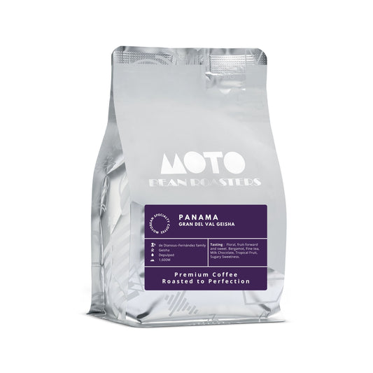 Panama Geisha Coffee Beans - Gran del Val 250g. Roasted by Motobean Specialty Coffee Roasters West Melbourne.