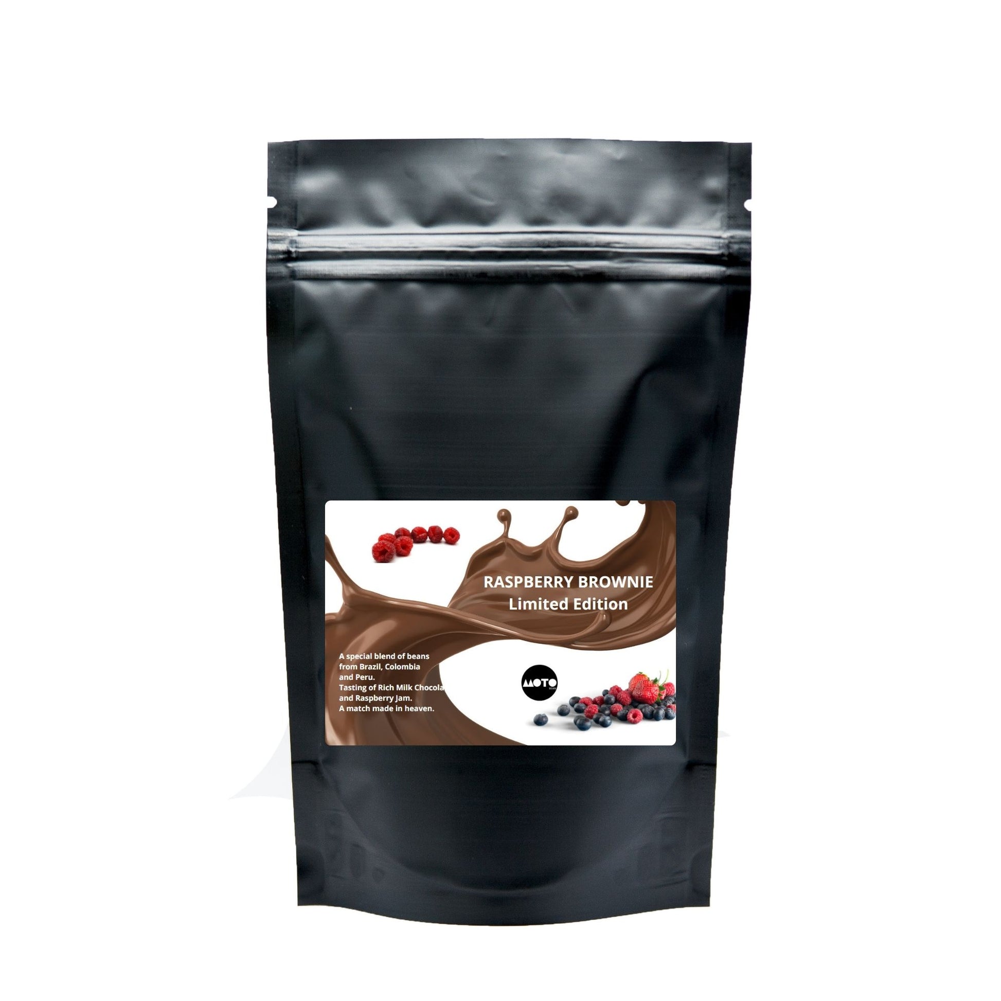 250gm Premium Coffee Beans Raspberry Brownie Blend.  Motobean Specialty Coffee Roasters.  Limited Edition.