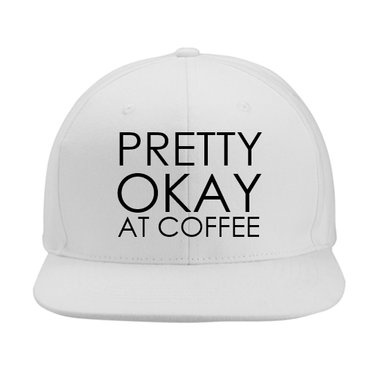 Cap - PRETTY OKAY AT COFFEE SnapBack (White/Black)